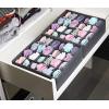 Simple Houseware 2 Pack Closet Sock Organizer, 24 Cell Drawer Divider, Gray(Dark Gray)