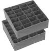 Simple Houseware 2 Pack Closet Sock Organizer, 24 Cell Drawer Divider, Gray(Dark Gray)