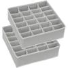 Simple Houseware 2 Pack Closet Sock Organizer, 24 Cell Drawer Divider, Gray(Gray)
