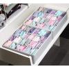 Simple Houseware 2 Pack Closet Sock Organizer, 24 Cell Drawer Divider, Gray(Gray)