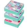 Simple Houseware 2 Pack Closet Sock Organizer, 24 Cell Drawer Divider, Gray(Turquoise)