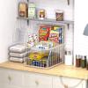 Simple Houseware 2 Pack Stackable Large Wide Entry Basket Bin, White, 17-Inch(White)