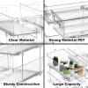 Simple Houseware 2 Tier Basket Drawer Cabinet Pull-Out Organizer, 2 Pack, Clear(2-Pack)
