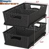 Simple Houseware 2 Tier Bathroom Organizer Tray Pull-Out Sliding Drawer/Under-Sink Storage, Brown(Black)
