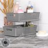 Simple Houseware 2 Tier Bathroom Organizer Tray Pull-Out Sliding Drawer/Under-Sink Storage, Brown(Gray)