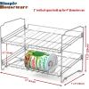 Simple Houseware 2 Tier Stackable Can Rack, Silver, 2 Pack(Silver)