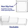 Simple Houseware 20 PCS Clear Plastic Drawer Organizers Set, 5-Size for Makeup, Bathroom, Bedroom and Office(Assorted x 20)