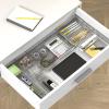 Simple Houseware 20 PCS Clear Plastic Drawer Organizers Set, 5-Size for Makeup, Bathroom, Bedroom and Office(Assorted x 30)