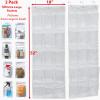 Simple Houseware 2-Pack Clear Over the Door Hanging Pantry Organizer (52″ x 18″) with 15 Pockets Each, Cabinet Hanging Storage for Kitchen