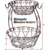 Simple Houseware 2-Tier Countertop Fruit Basket Bowl Storage, Bronze(Bronze)
