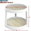 Simple Houseware 2-Tier Lazy Susan Spice Organizer, 10-Inch Diameter, White/Gray(Maple)