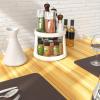 Simple Houseware 2-Tier Lazy Susan Spice Organizer, 10-Inch Diameter, White/Gray(Oak)