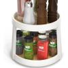 Simple Houseware 2-Tier Lazy Susan Spice Organizer, 10-Inch Diameter, White/Gray(Oak)
