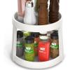 Simple Houseware 2-Tier Lazy Susan Spice Organizer, 10-Inch Diameter, White/Gray(White)