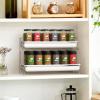 Simple Houseware 2-Tier Spice Rack Kitchen Organizer Countertop Shelf, White