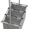 Simple Houseware 3 Bags Laundry Sorter with Extensible Clothes Hanging Rod(Silver)