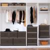 Simple Houseware 3 Drawer Nightstand Dresser with Wood Top, Beige(Brown)