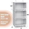 Simple Houseware 3 Shelf Hanging Closet Organizer with Front Stopper, Gray(Grey)