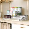 Simple Houseware 3 Tier Spice Shelf For Countertop Cabinet Storage Organizer, Clear(1 Pack)