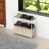 Simple Houseware 3-Tier Closet Storage with 2 Drawers, Grey(Beige)