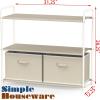 Simple Houseware 3-Tier Closet Storage with 2 Drawers, Grey(Beige)