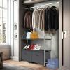 Simple Houseware 3-Tier Closet Storage with 2 Drawers, Grey(Dark Grey)