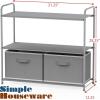 Simple Houseware 3-Tier Closet Storage with 2 Drawers, Grey(Grey)