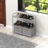 Simple Houseware 3-Tier Closet Storage with 2 Drawers, Grey(Grey)