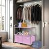 Simple Houseware 3-Tier Closet Storage with 2 Drawers, Grey(Pink)