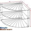 Simple Houseware 3-Tier Counter Corner Shelf Organizer, Silver(Chrome)