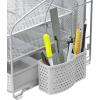 Simple Houseware 3-Tier Desk Organizer with Hanging File Holder, 2 Packs, Black(Silver)