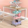 Simple Houseware 3-Tier Heavy Duty Metal Utility Rolling Cart, White(Muticolor)