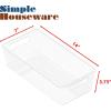 Simple Houseware 4 Pcs Pantry Clear Bin Storage Organizer, 14″ x 7″ x 3.75″(4 Pack – 14 x 7 x 3.75)