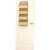 Simple Houseware 4 Pocket Over the Door Wall Mount Hanging Organizer, Beige(Beige)