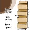 Simple Houseware 4 Pocket Over the Door Wall Mount Hanging Organizer, Beige(Beige)
