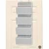Simple Houseware 4 Pocket Over the Door Wall Mount Hanging Organizer, Beige(Grey)