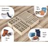 Simple Houseware 4-Pack Drawer Organizer Set – Closet Dividers for Underwear, Socks, Bras, Scarves, Ties – Foldable Non-Woven Storage Boxes, Gray(Beige)