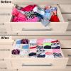 Simple Houseware 4-Pack Drawer Organizer Set – Closet Dividers for Underwear, Socks, Bras, Scarves, Ties – Foldable Non-Woven Storage Boxes, Gray(Beige)