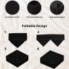 Simple Houseware 4-Pack Drawer Organizer Set – Closet Dividers for Underwear, Socks, Bras, Scarves, Ties – Foldable Non-Woven Storage Boxes, Gray(Black)