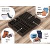 Simple Houseware 4-Pack Drawer Organizer Set – Closet Dividers for Underwear, Socks, Bras, Scarves, Ties – Foldable Non-Woven Storage Boxes, Gray(Brown)