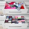 Simple Houseware 4-Pack Drawer Organizer Set – Closet Dividers for Underwear, Socks, Bras, Scarves, Ties – Foldable Non-Woven Storage Boxes, Gray(Dark Gray)