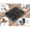 Simple Houseware 4-Pack Drawer Organizer Set – Closet Dividers for Underwear, Socks, Bras, Scarves, Ties – Foldable Non-Woven Storage Boxes, Gray(Dark Gray)