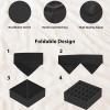 Simple Houseware 4-Pack Drawer Organizer Set – Closet Dividers for Underwear, Socks, Bras, Scarves, Ties – Foldable Non-Woven Storage Boxes, Gray(Dark Gray)
