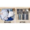 Simple Houseware 4-Pack Drawer Organizer Set – Closet Dividers for Underwear, Socks, Bras, Scarves, Ties – Foldable Non-Woven Storage Boxes, Gray(Gray)