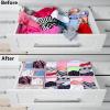 Simple Houseware 4-Pack Drawer Organizer Set – Closet Dividers for Underwear, Socks, Bras, Scarves, Ties – Foldable Non-Woven Storage Boxes, Gray(Pink)