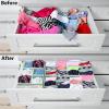 Simple Houseware 4-Pack Drawer Organizer Set – Closet Dividers for Underwear, Socks, Bras, Scarves, Ties – Foldable Non-Woven Storage Boxes, Gray(Turquoise)