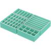 Simple Houseware 4-Pack Drawer Organizer Set – Closet Dividers for Underwear, Socks, Bras, Scarves, Ties – Foldable Non-Woven Storage Boxes, Gray(Turquoise)