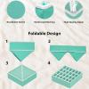 Simple Houseware 4-Pack Drawer Organizer Set – Closet Dividers for Underwear, Socks, Bras, Scarves, Ties – Foldable Non-Woven Storage Boxes, Gray(Turquoise)