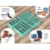 Simple Houseware 4-Pack Drawer Organizer Set – Closet Dividers for Underwear, Socks, Bras, Scarves, Ties – Foldable Non-Woven Storage Boxes, Gray(Turquoise)