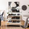 Simple Houseware 4-Tier Shoe Rack Storage Organizer 20-Pair, Grey(White)